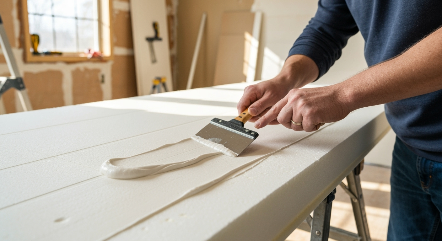 Szpachlowanie pianki montażowej - jak i czym ją szpachlować, aby wyszło idealnie? 2